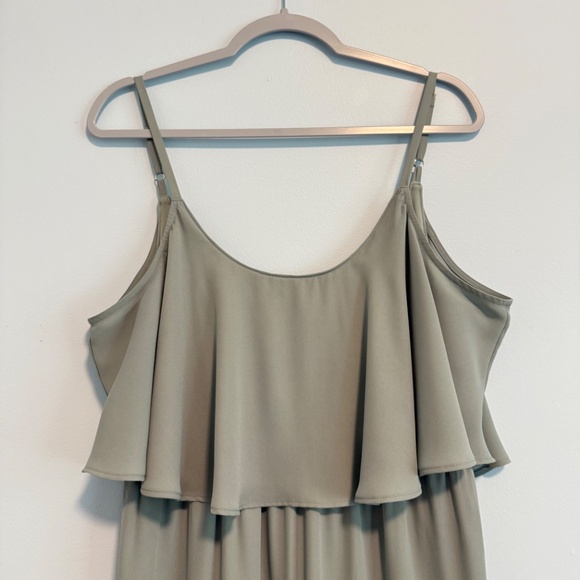 Show me your mumu Caitlin size XL chiffon cold shoulder party maxi dress - Picture 3 of 11